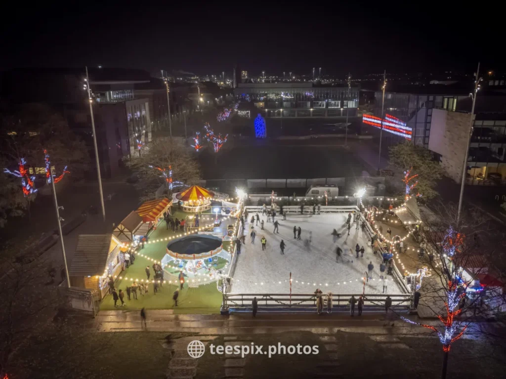 The ice rink at Middlesbrough Christmas Lights Switch On