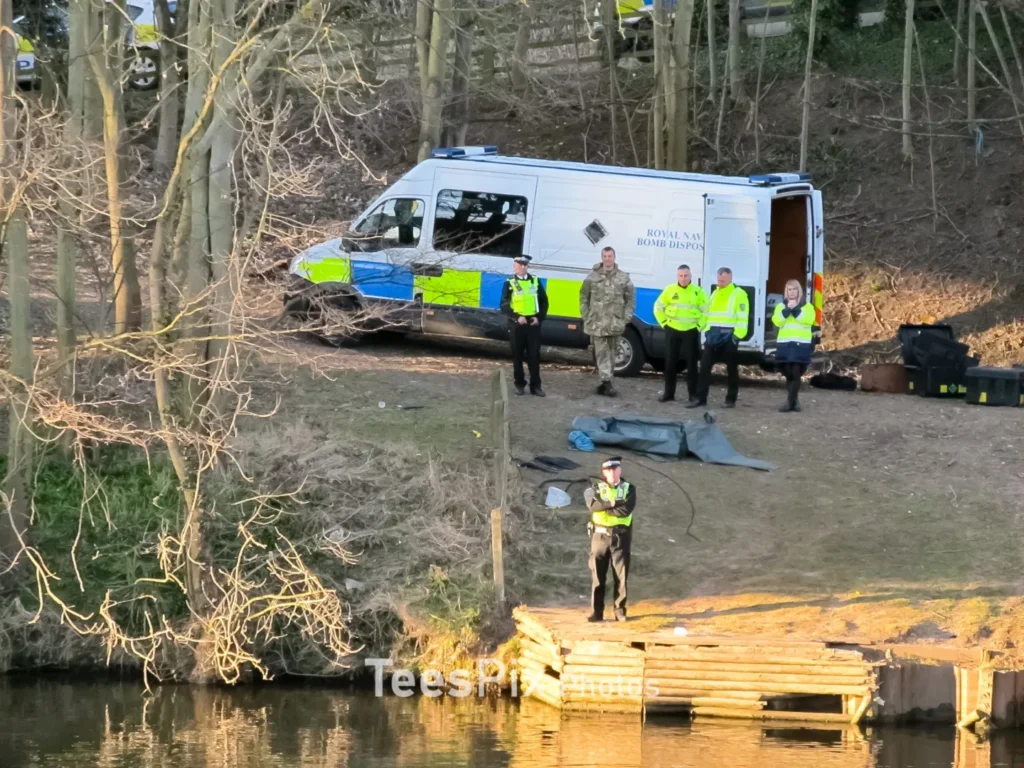 Emergency response to the Bomb discovered in River Tees at Yarm