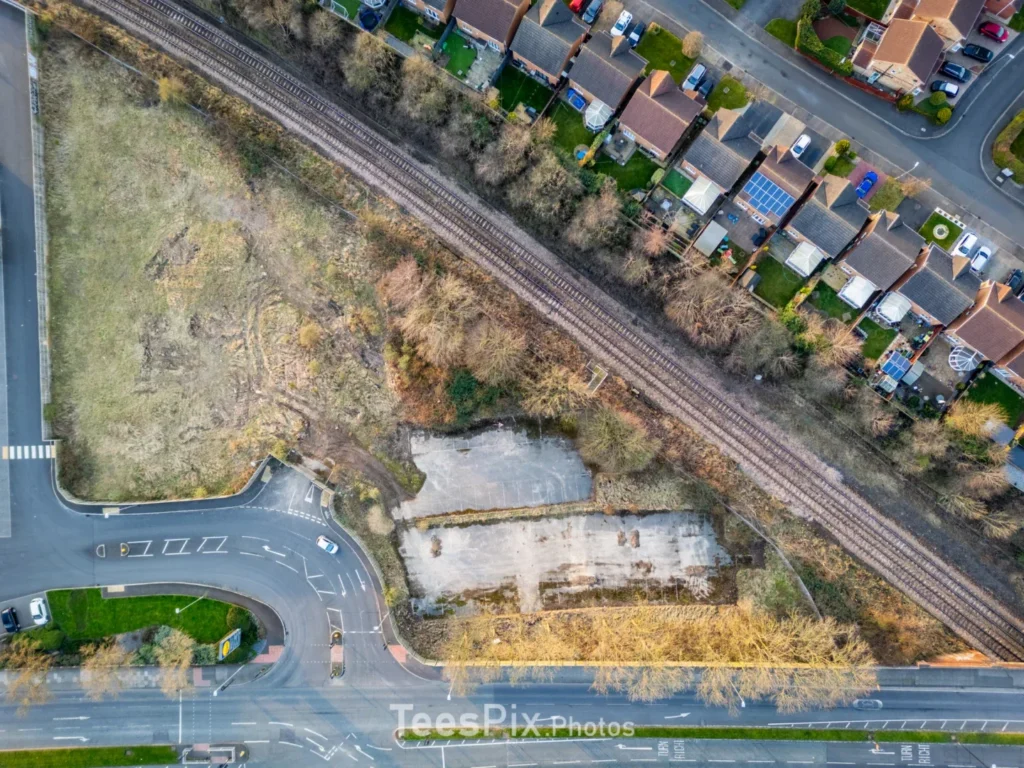 Aerial View of the McDonalds site on Yarm Road in Stockton, close to Preston Farm