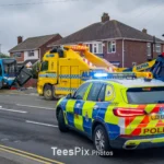 Bus and Car Collide In Busy Rush Hour Smash