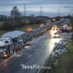 Smash between Two HGV’s Forces Closure of A19 Northbound