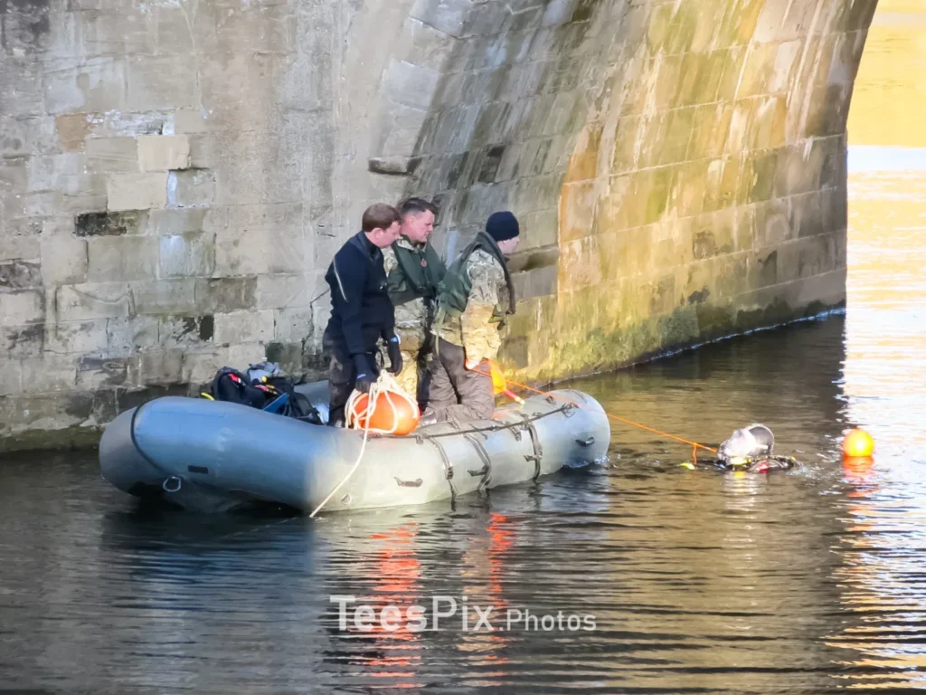 Emergency response to the Bomb discovered in River Tees at Yarm